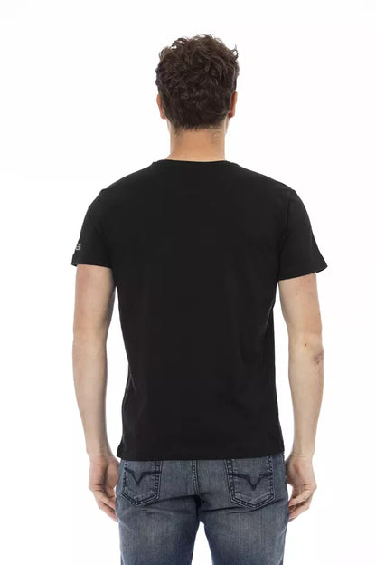 Trussardi Action Black Cotton Men T-Shirt