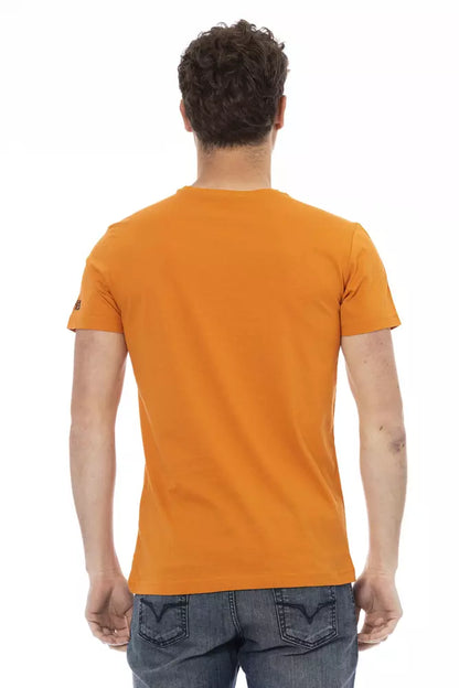 Trussardi Action Orange Cotton Men T-Shirt