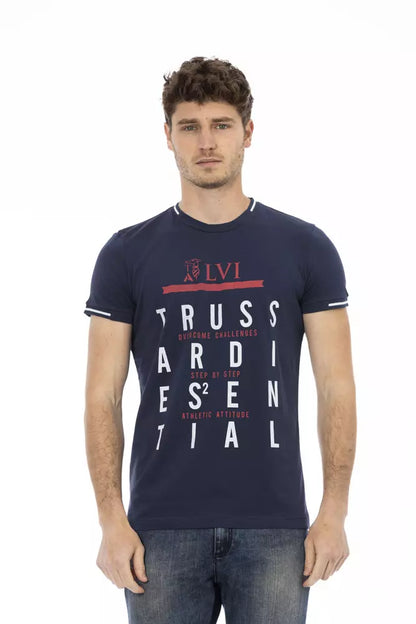 Trussardi Action Blue Cotton Men T-Shirt