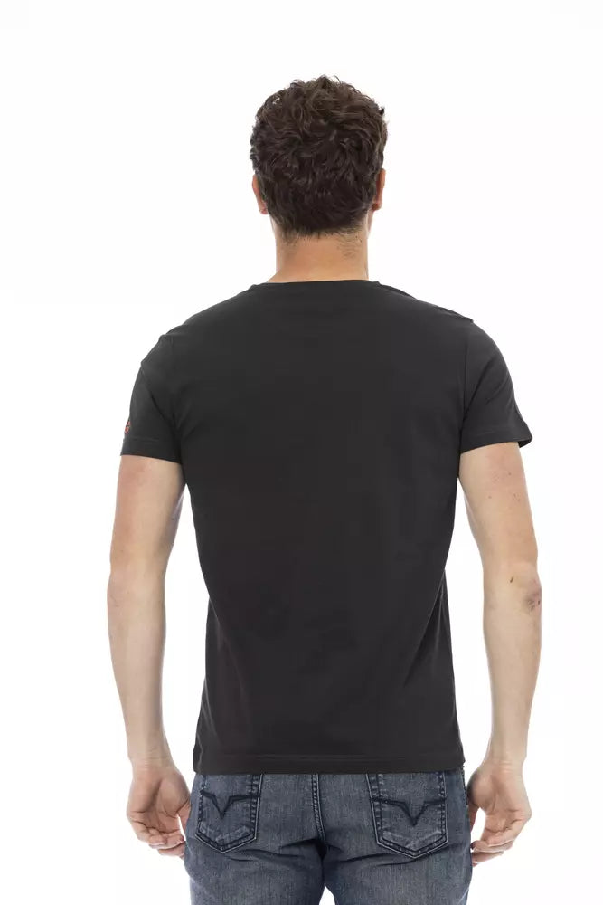 Trussardi Action Black Cotton Men T-Shirt