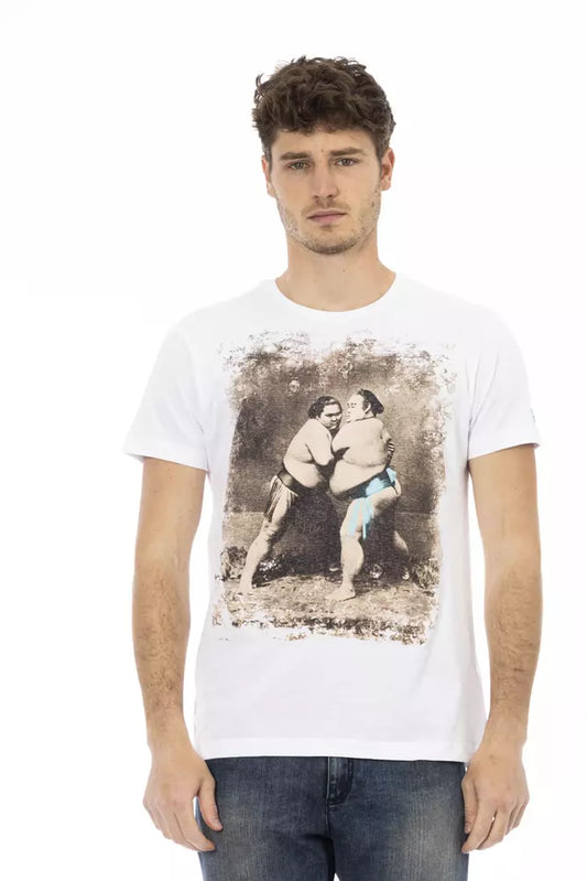 Trussardi Action White Cotton Men T-Shirt