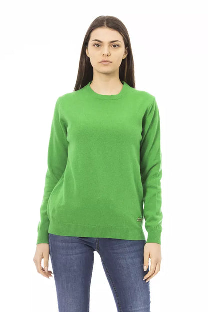 Baldinini Trend Green Wool Women Sweater