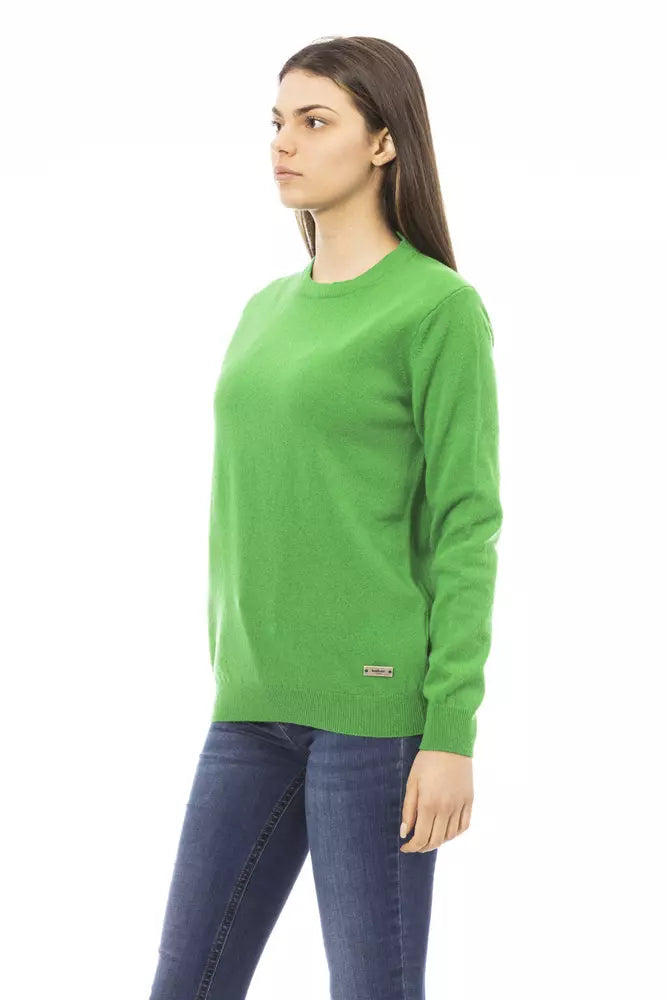 Baldinini Trend Green Wool Women Sweater