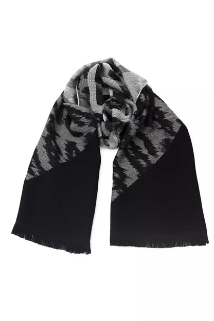 Cavalli Class Gray Wool Men Scarf