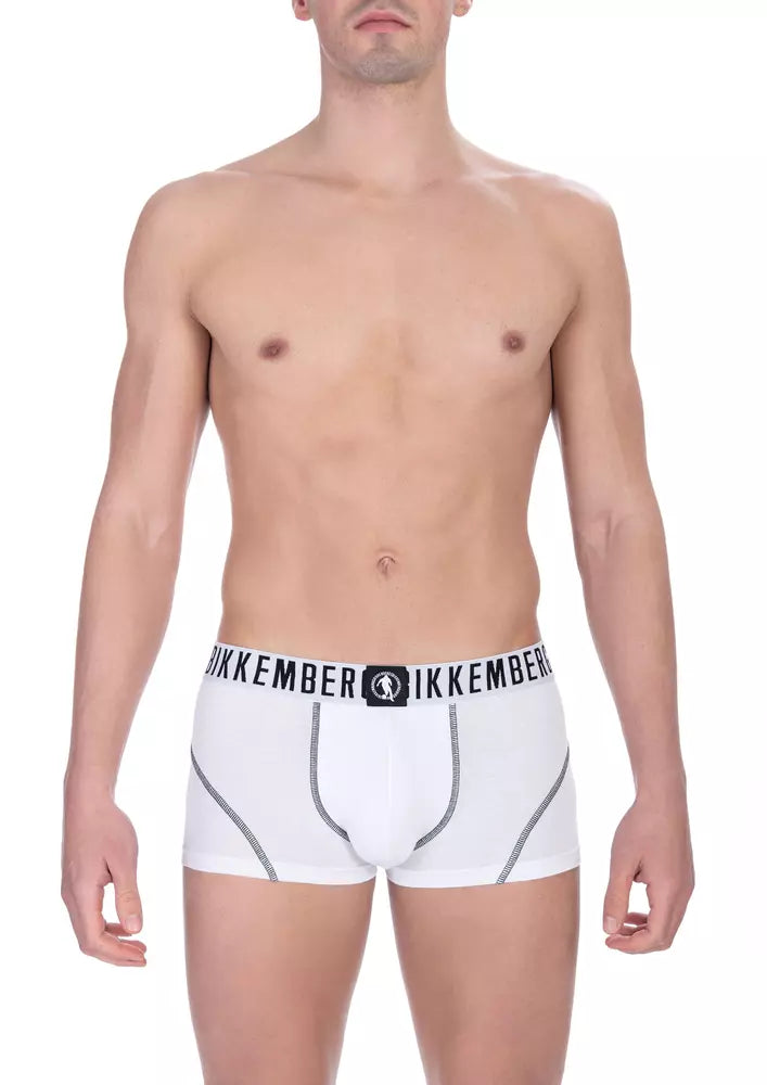 Bikkembergs White Cotton Men Underwear Trunk