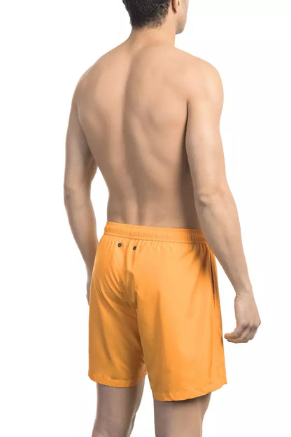 Bikkembergs Orange Polyester Men Swim Short