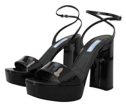 Prada Elevate Your Elegance with Glossy Black Heels