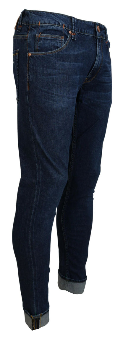 Acht Exquisite Tapered Italian Denim in Blue