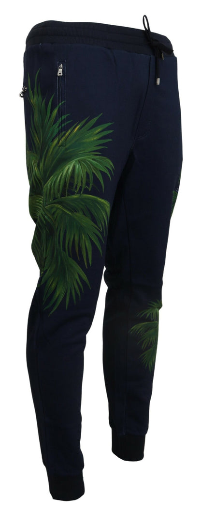 Dolce & Gabbana Elegant Cotton Jogging Pants with Print Design