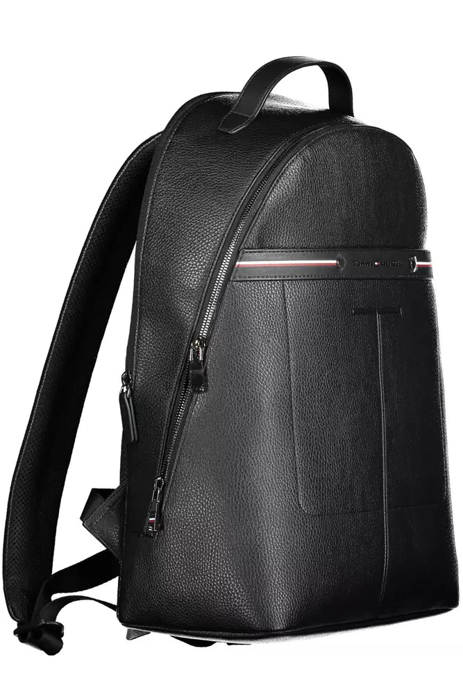 Tommy Hilfiger Black Polyethylene Men Backpack