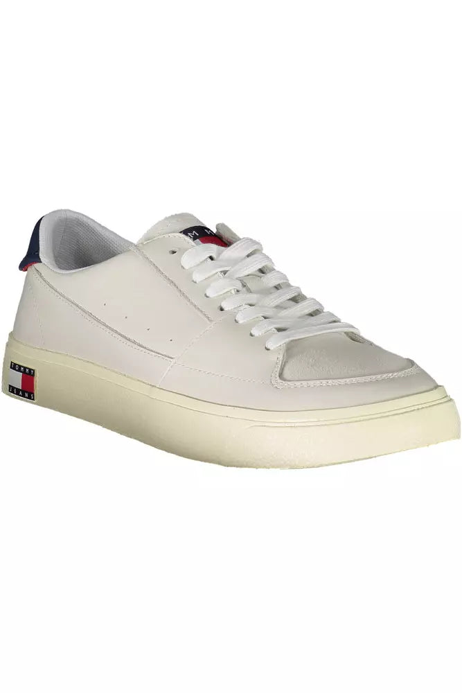 Tommy Hilfiger White Leather Men Sneaker