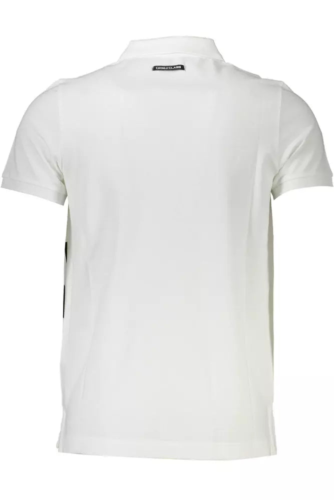 Cavalli Class White Cotton Men Polo