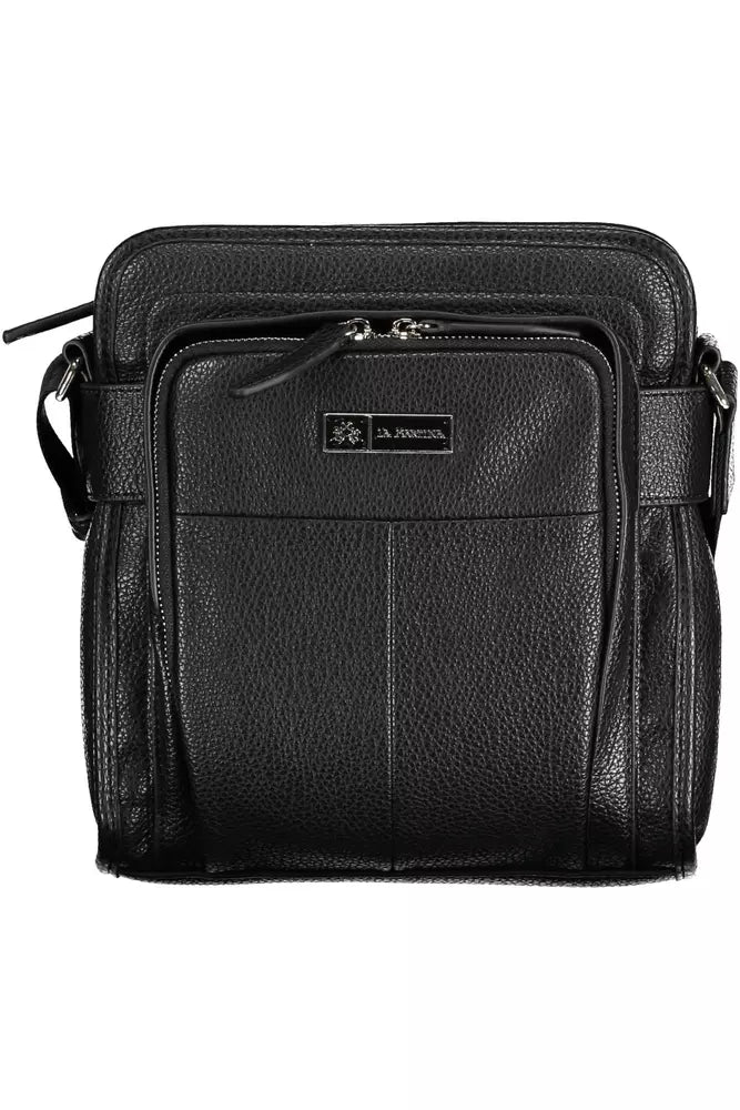 La Martina Black Polyethylene Men Shoulder Bag