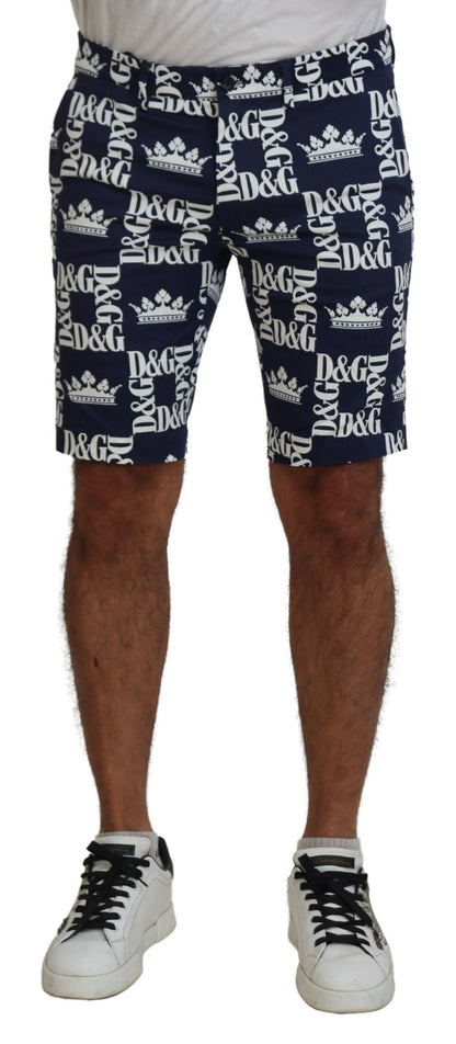 Dolce & Gabbana Casual Crown Print Chinos Shorts