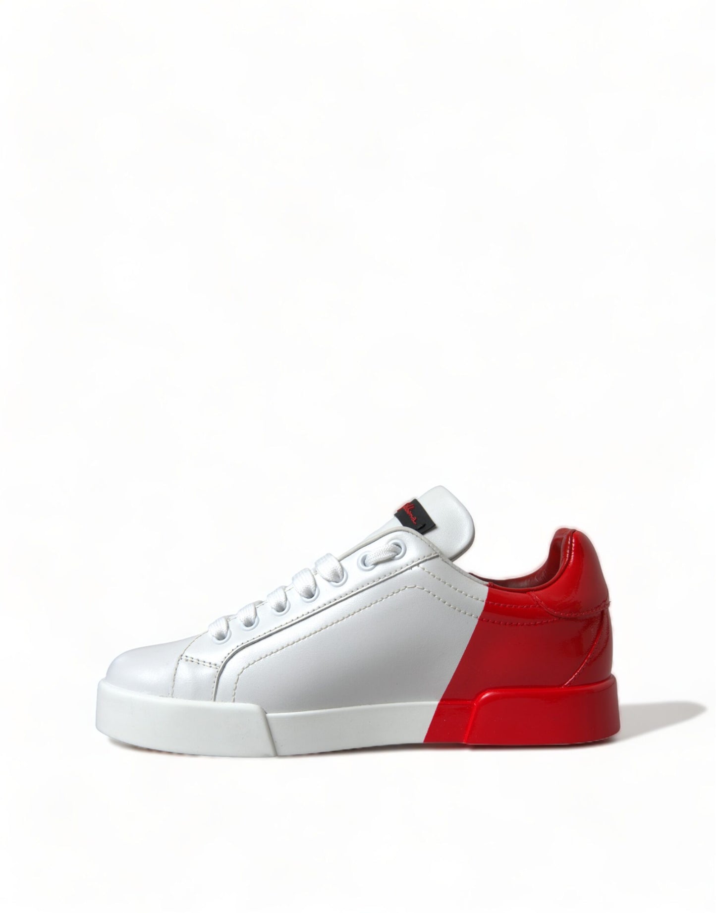 Dolce & Gabbana Elegant White Leather Portofino Sneakers