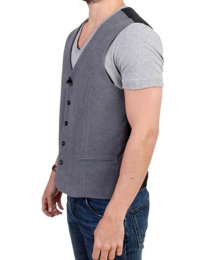 Costume National Chic Gray Casual Vest