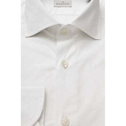 Bagutta White Cotton Men's Shirt