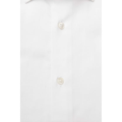 Bagutta White Cotton Men Shirt