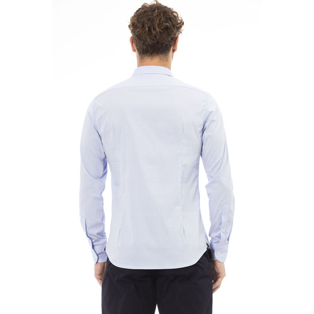 Baldinini Trend Light Blue Cotton Men Shirt