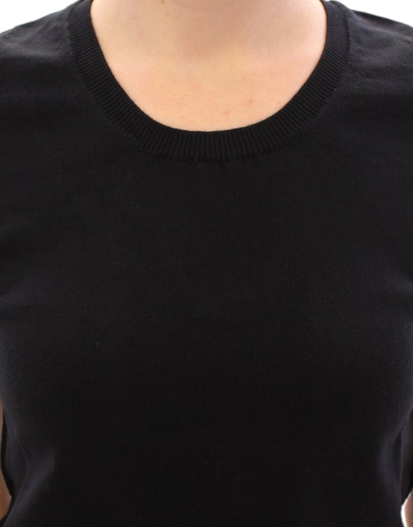 Dolce & Gabbana Elegant Black Cotton Crew-neck Tee