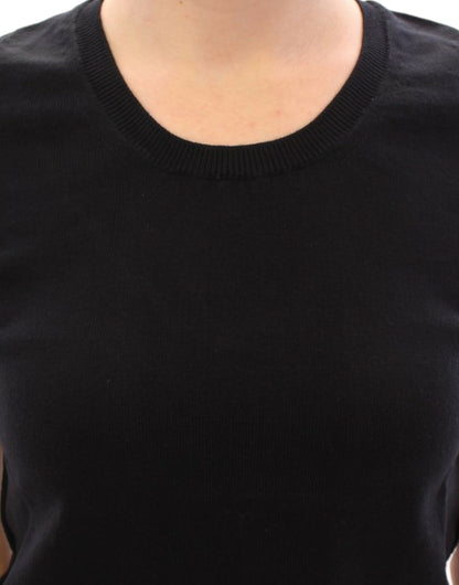 Dolce & Gabbana Elegant Black Cotton Crew-neck Tee