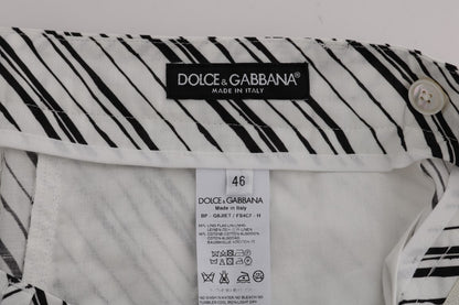 Dolce & Gabbana Elegant Striped Cotton-Linen Shorts