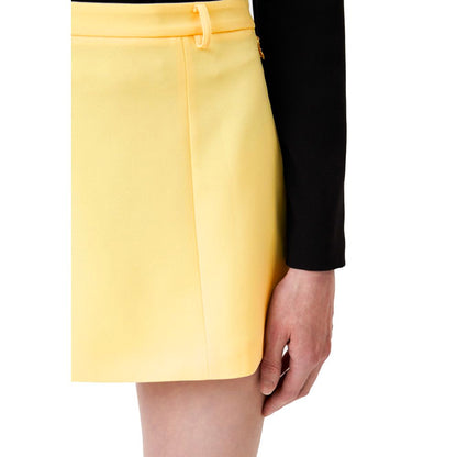 Patrizia Pepe Yellow Polyester Skirt