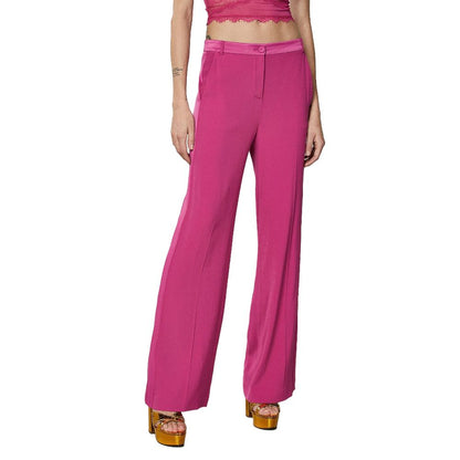 Patrizia Pepe Elegant Fuchsia Palazzo Trousers