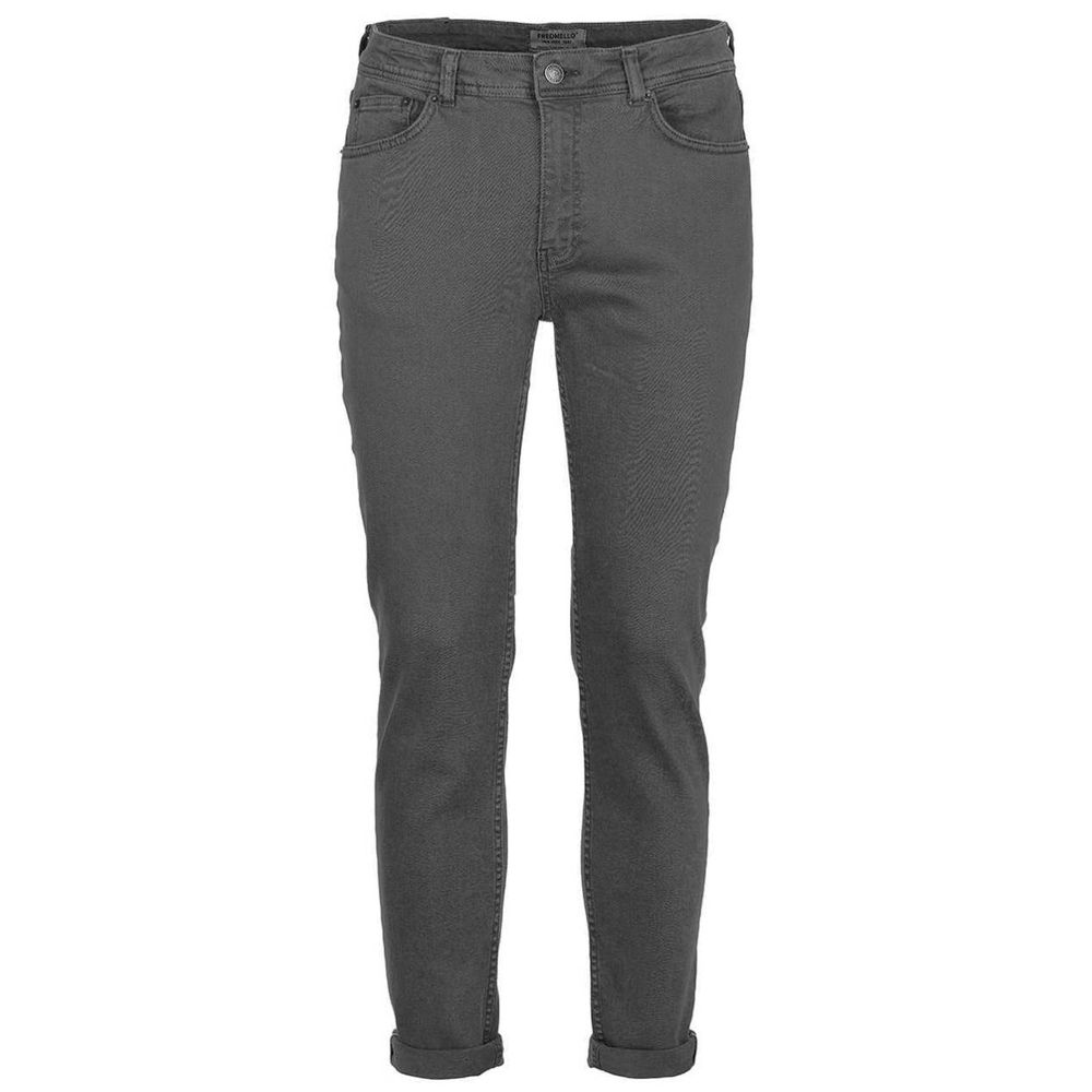 Fred Mello Chic Gray Cotton Denim Pants