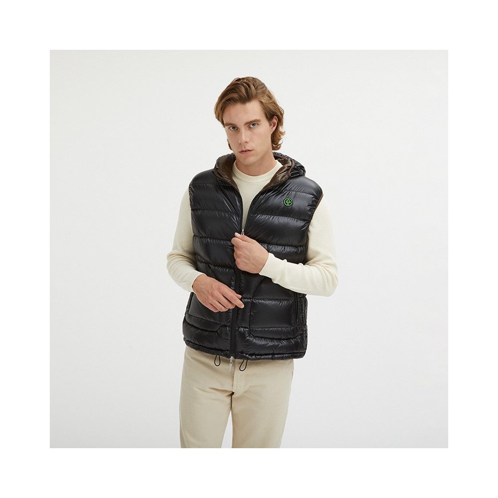 Centogrammi Brown Nylon Men's Reversible Vest