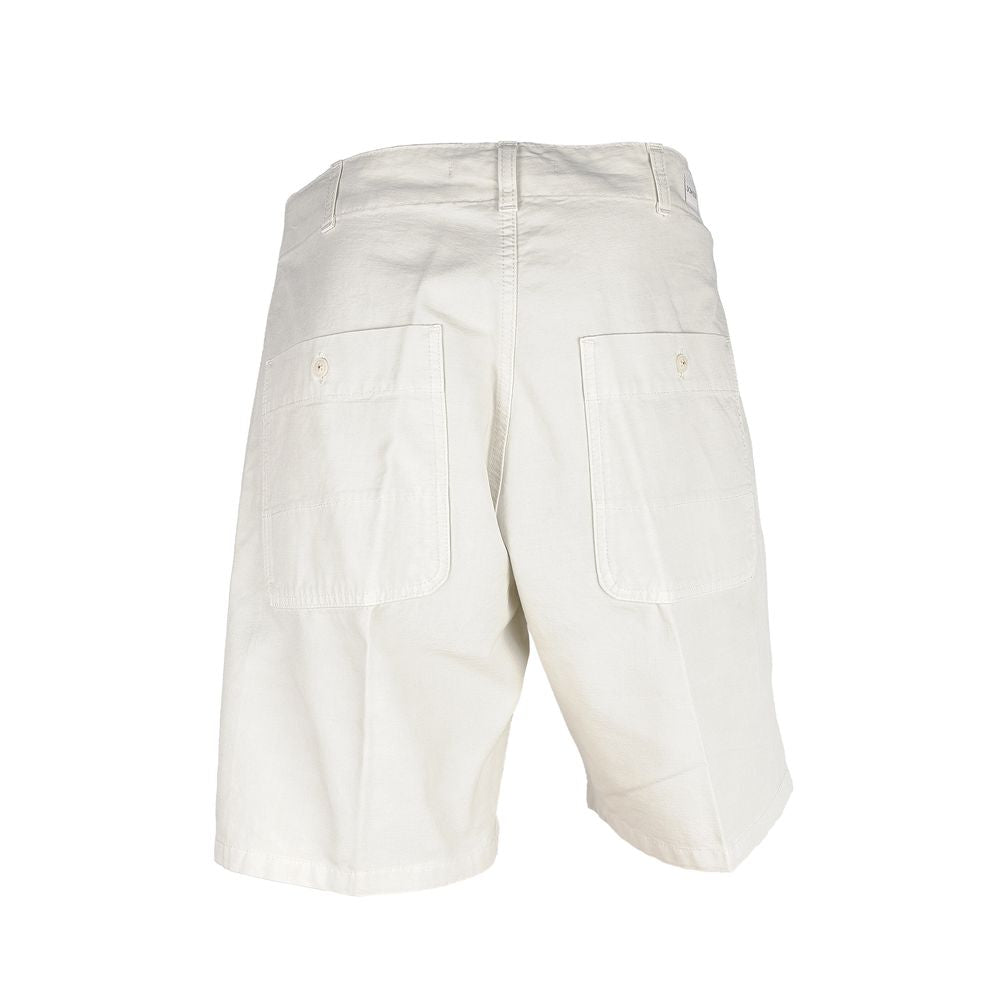 Don The Fuller White Cotton Men's Bermuda Short