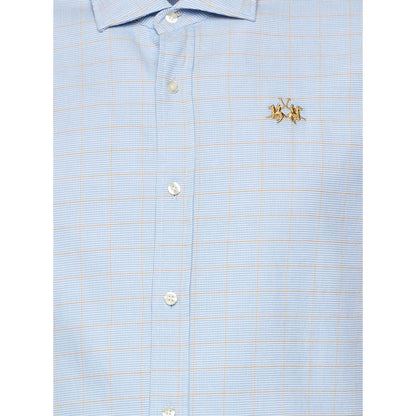 La Martina Light Blue Cotton Shirt