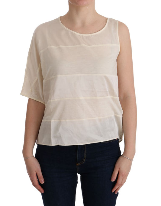 Costume National Beige Sleeveless Modal Top - Elevated Basics