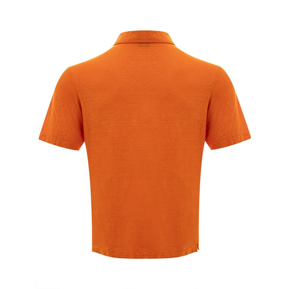 Gran Sasso Elegant Orange Linen Polo Shirt