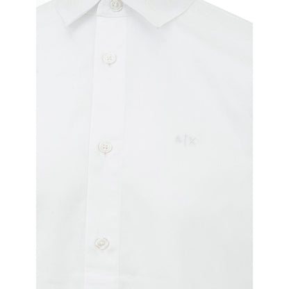 Armani Exchange Elegant White Cotton Shirt for Men