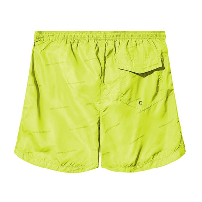 Comme Des Fuckdown Yellow Polyester Men's Bermuda Short