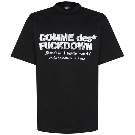 Comme Des Fuckdown Black Cotton T-Shirt