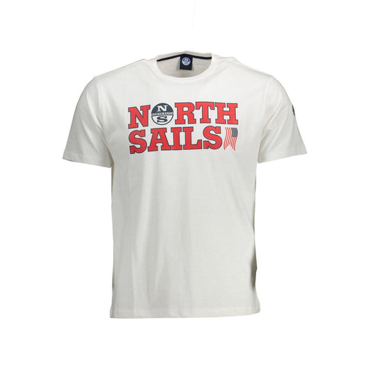 North Sails White Cotton Men T-Shirt