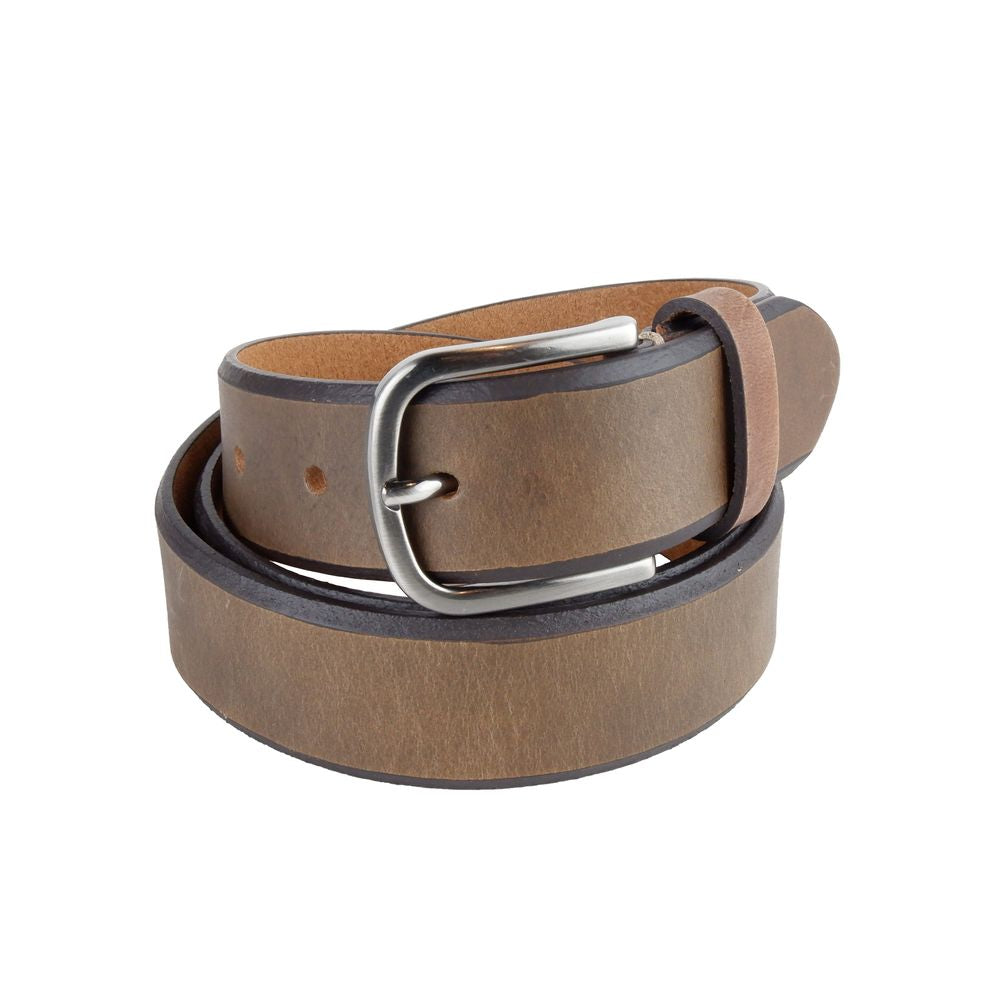 La Martina Elegant Unisex Dark Brown Leather Belt