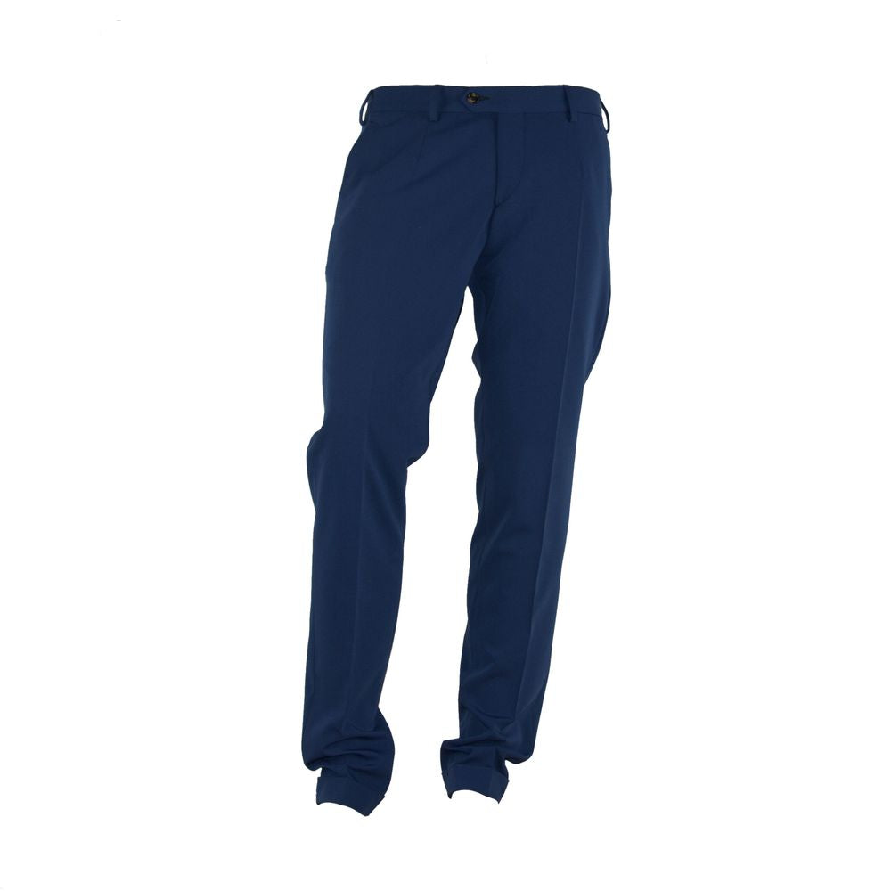 Made in Italy Elegant Blue Trousers for Sophisticated Men