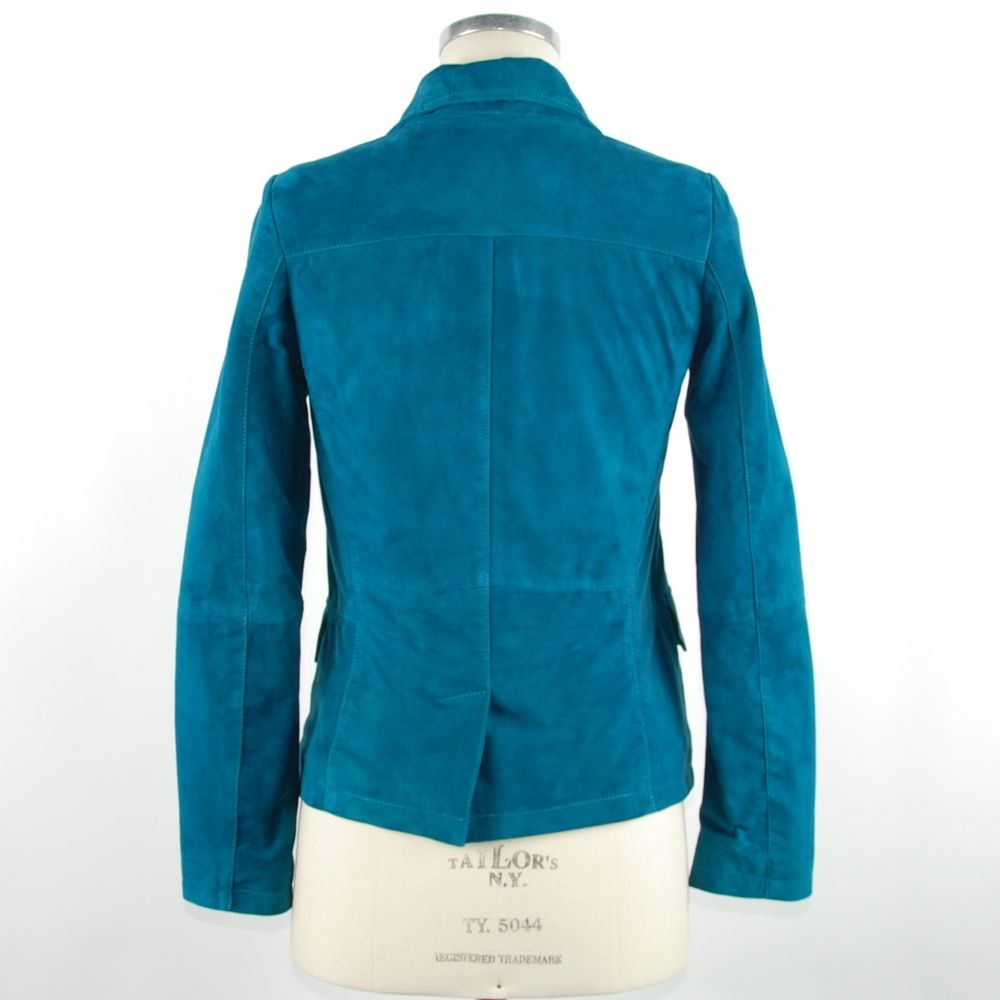 Emilio Romanelli Green Leather Women Jacket