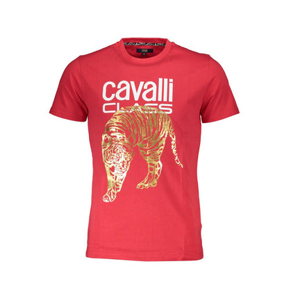 Cavalli Class Red Cotton T-Shirt