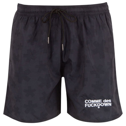 Comme Des Fuckdown Black Polyester Men Swimwear