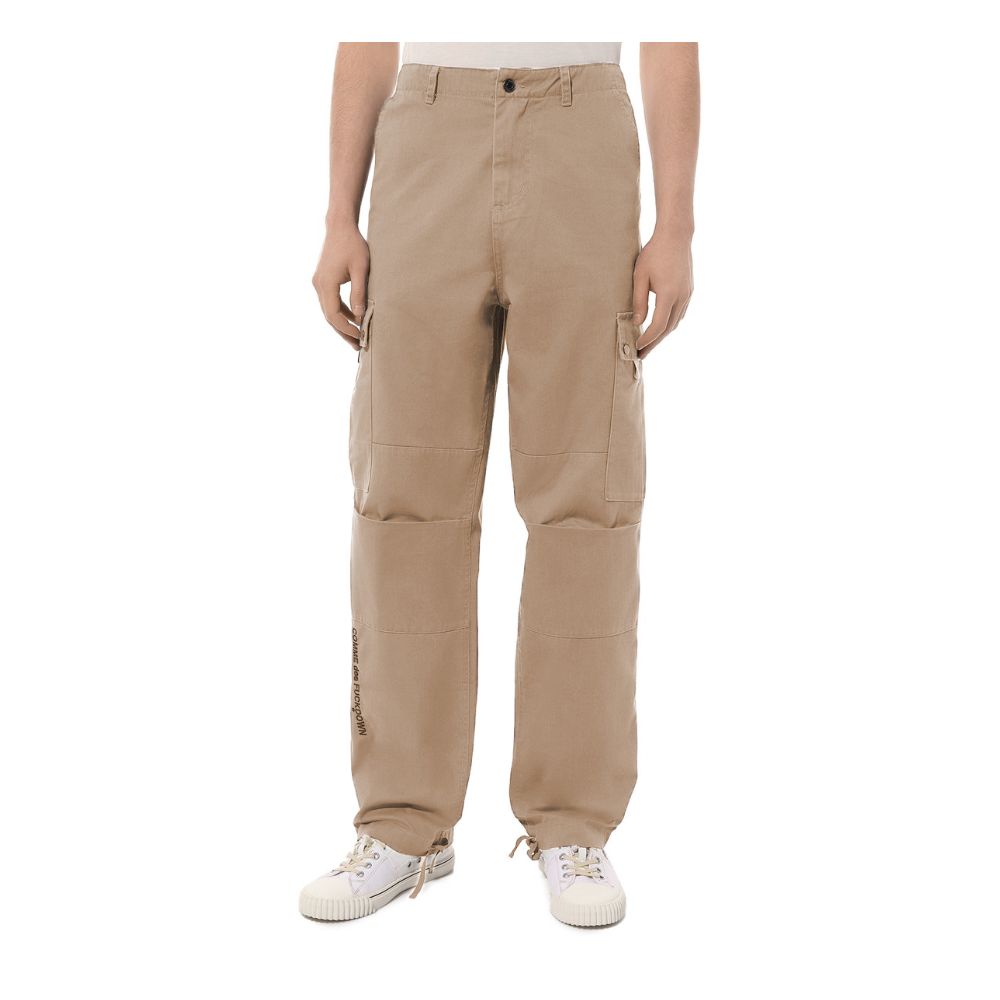 Comme Des Fuckdown Beige Cotton Jeans & Pant