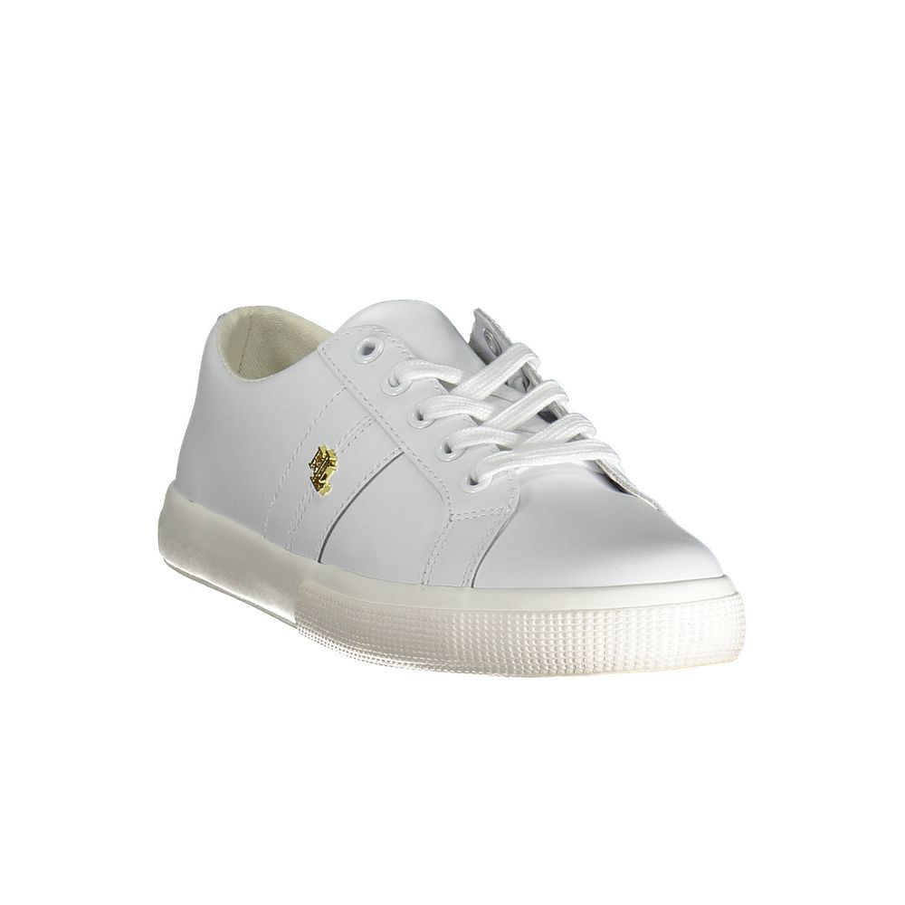 Ralph Lauren White Polyester Sneaker