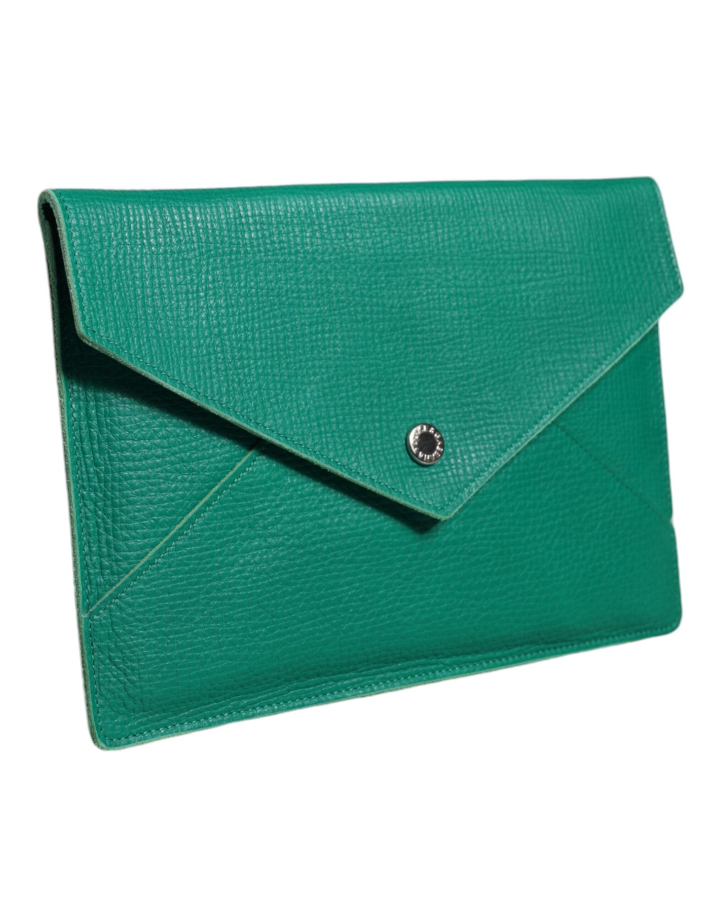 Dolce & Gabbana Green Leather Handbag Clutch Mini Purse Pouch Tablet Case