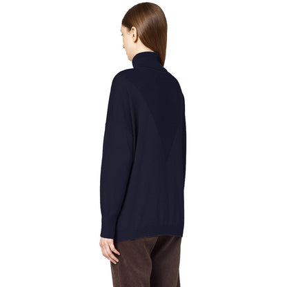 Alpha Studio Blue Silk Sweater