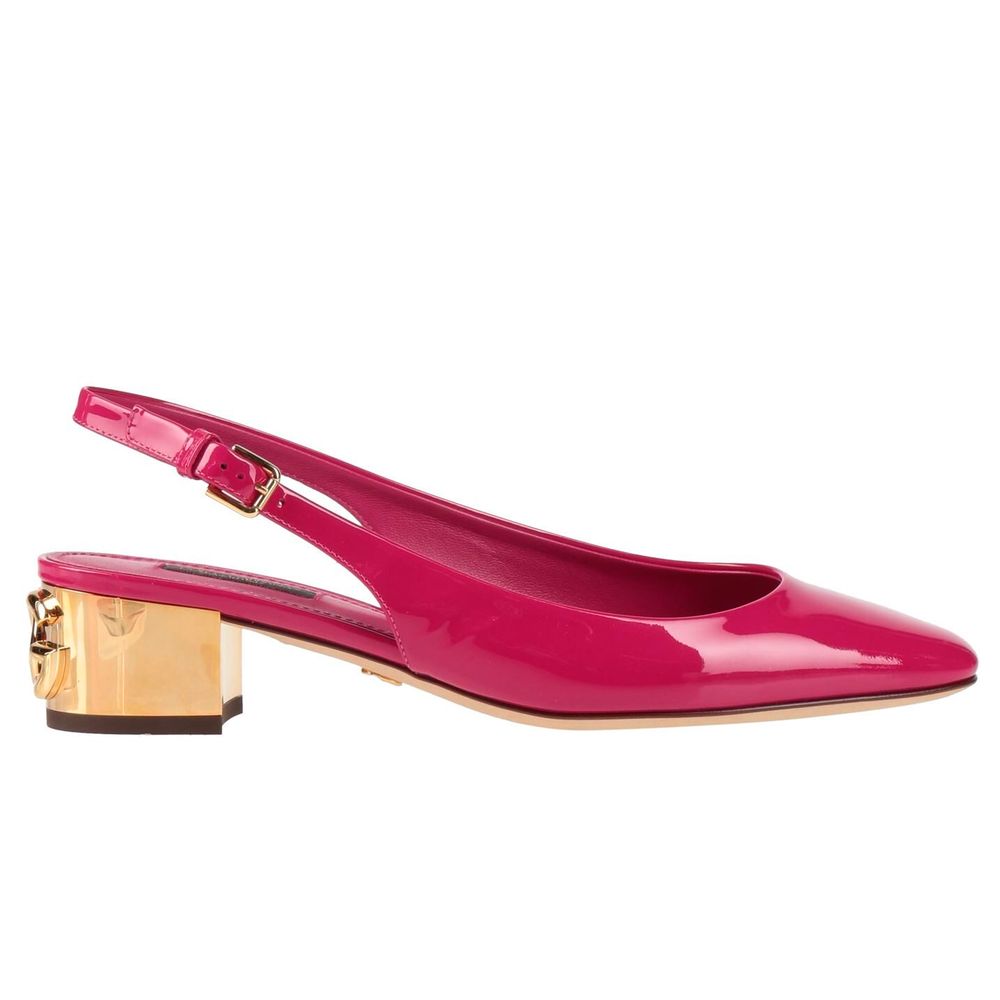 Dolce & Gabbana Fuchsia Leather Di Calfskin Pump