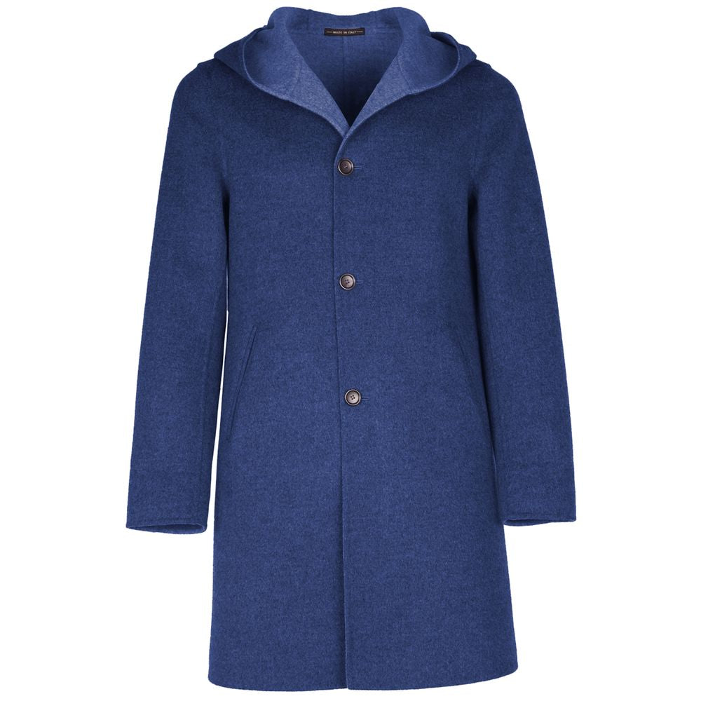 Made in Italy Blue Wool Vergine Jacket