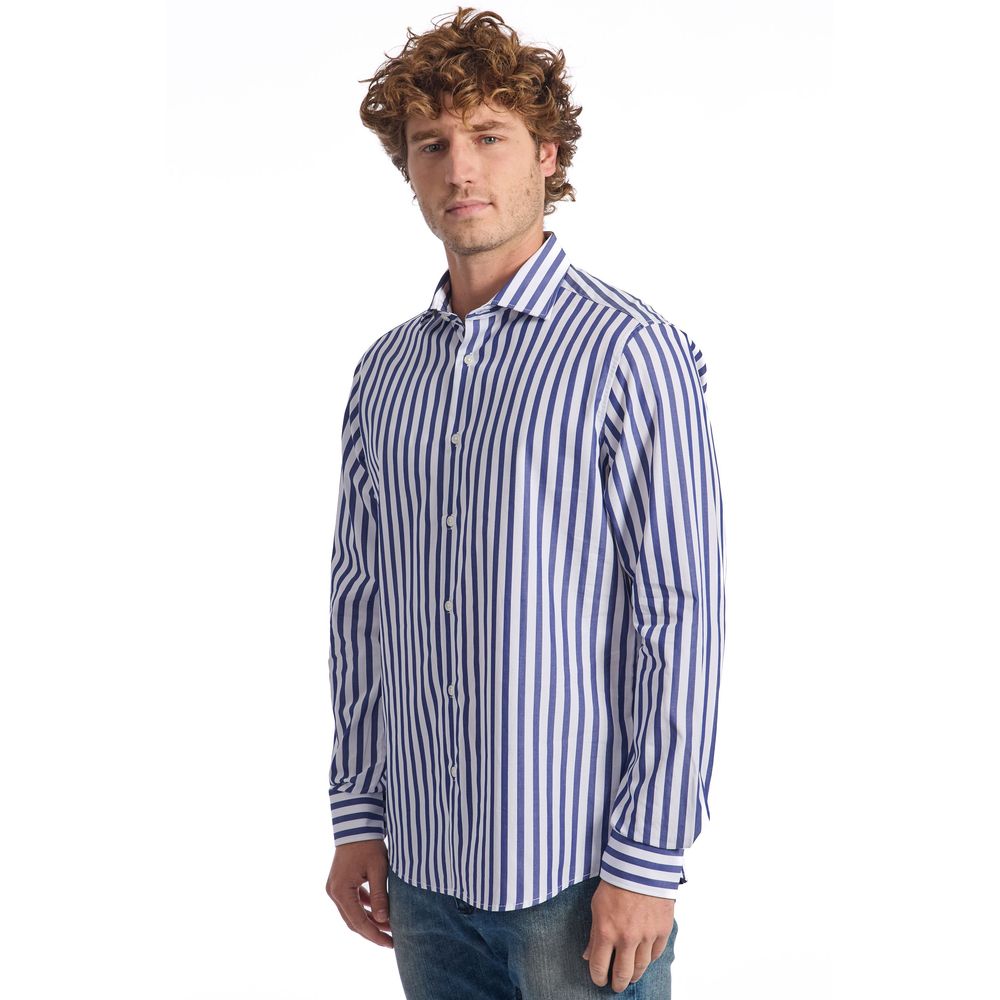 Baldinini Trend Blue Cotton Shirt